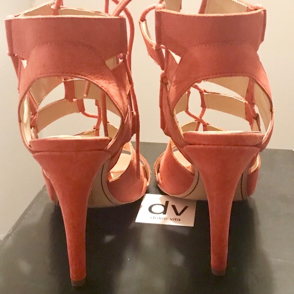 Dolce Vita "Tyler" Coral Lace up Sandal - Picture 6 of 8